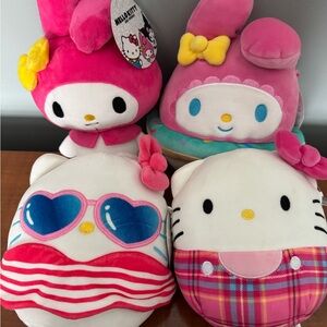 Hello Kitty Plush Collection - Pink, Blue, White